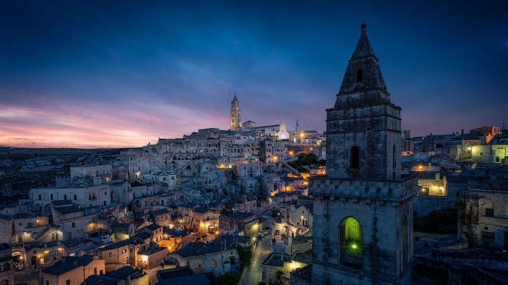matera, cityscape, italy